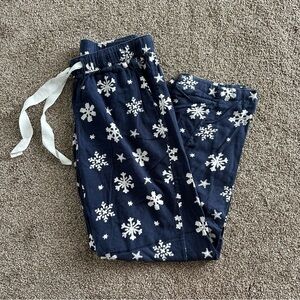 Aerie Navy Snowflake Pajama Pants
